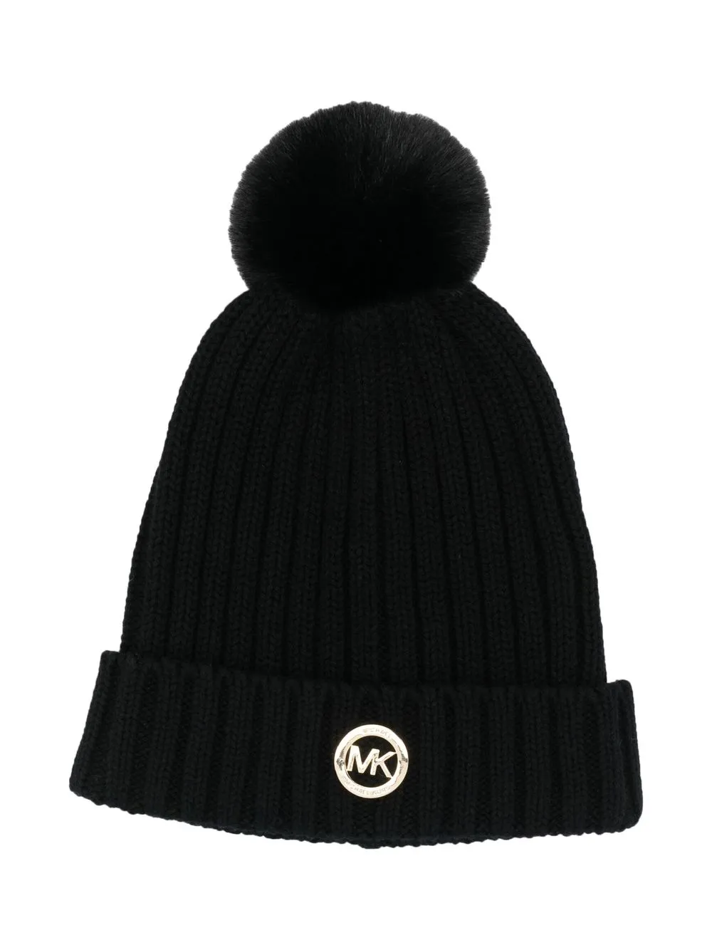 

Michael Kors Kids gorro con placa del logo - Negro