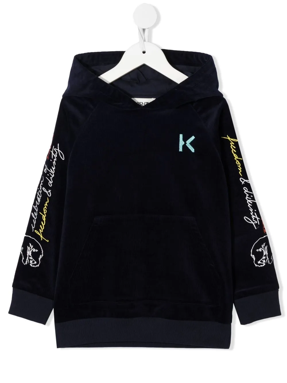 

Kenzo Kids sudadera con eslogan - Azul