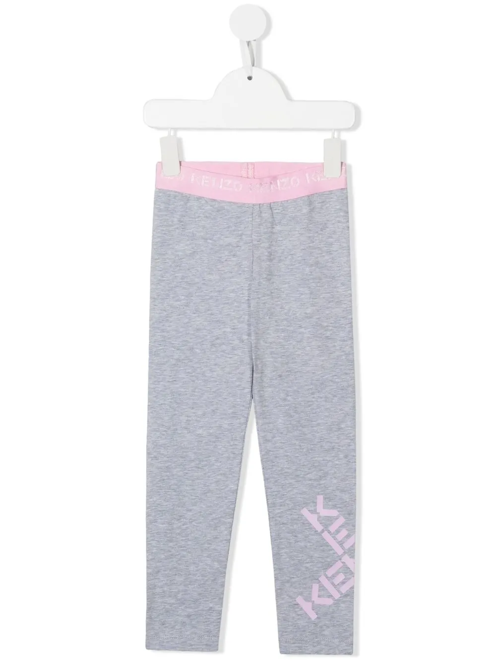 

Kenzo Kids Cross logo-print leggings - Grey