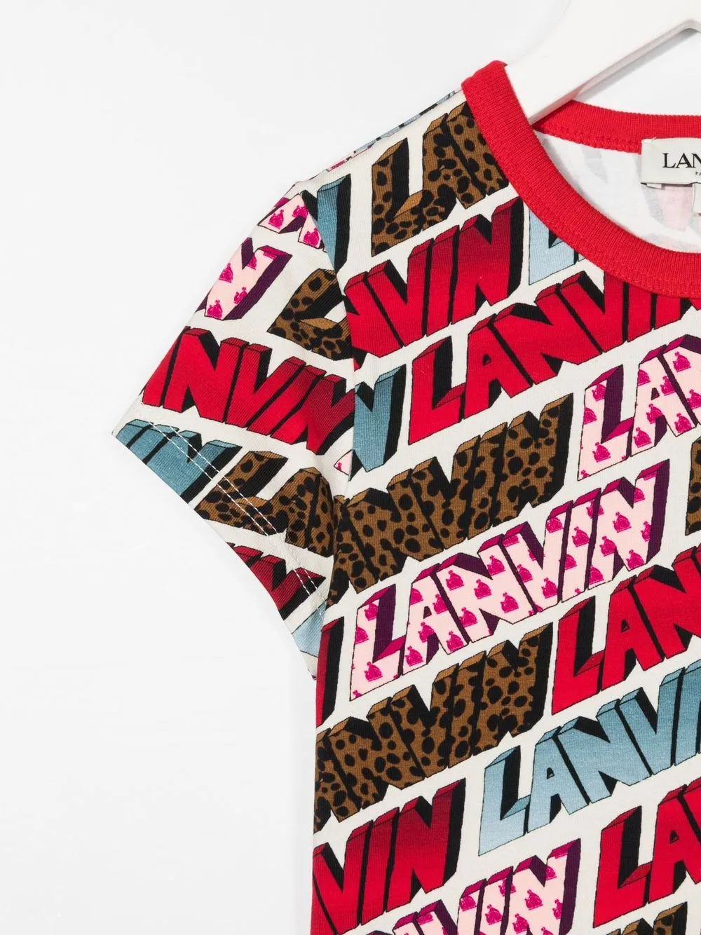 Lanvin Enfant Logo-print Short-sleeve T-shirt In Rosa