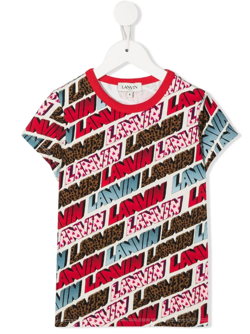 Lanvin Enfant Logo-print Short-sleeve T-shirt In Rosa