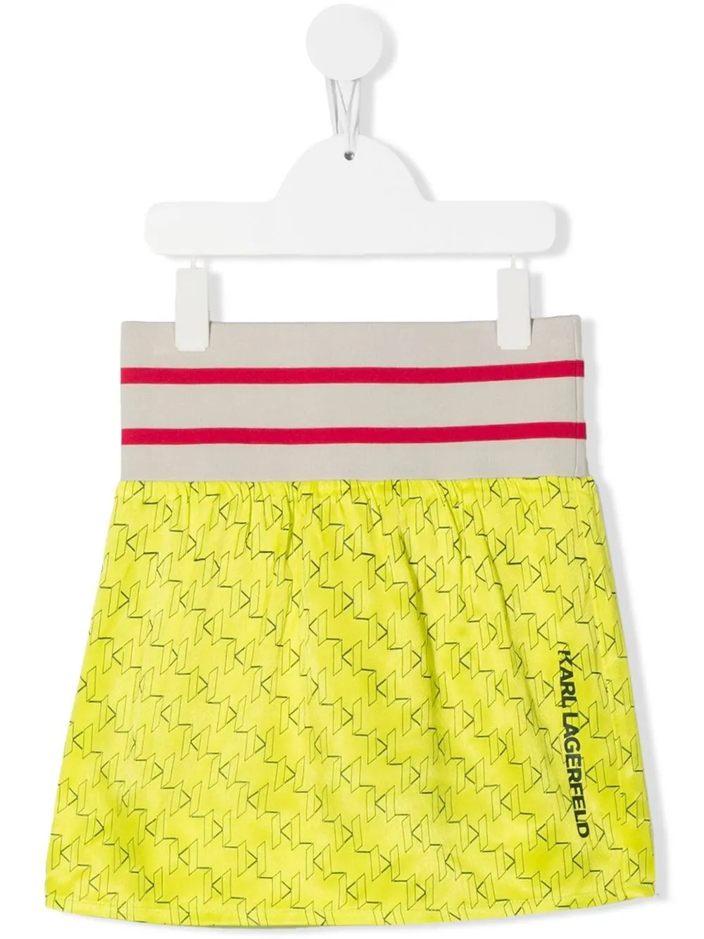 

Karl Lagerfeld Kids falda con monograma estampado - Amarillo