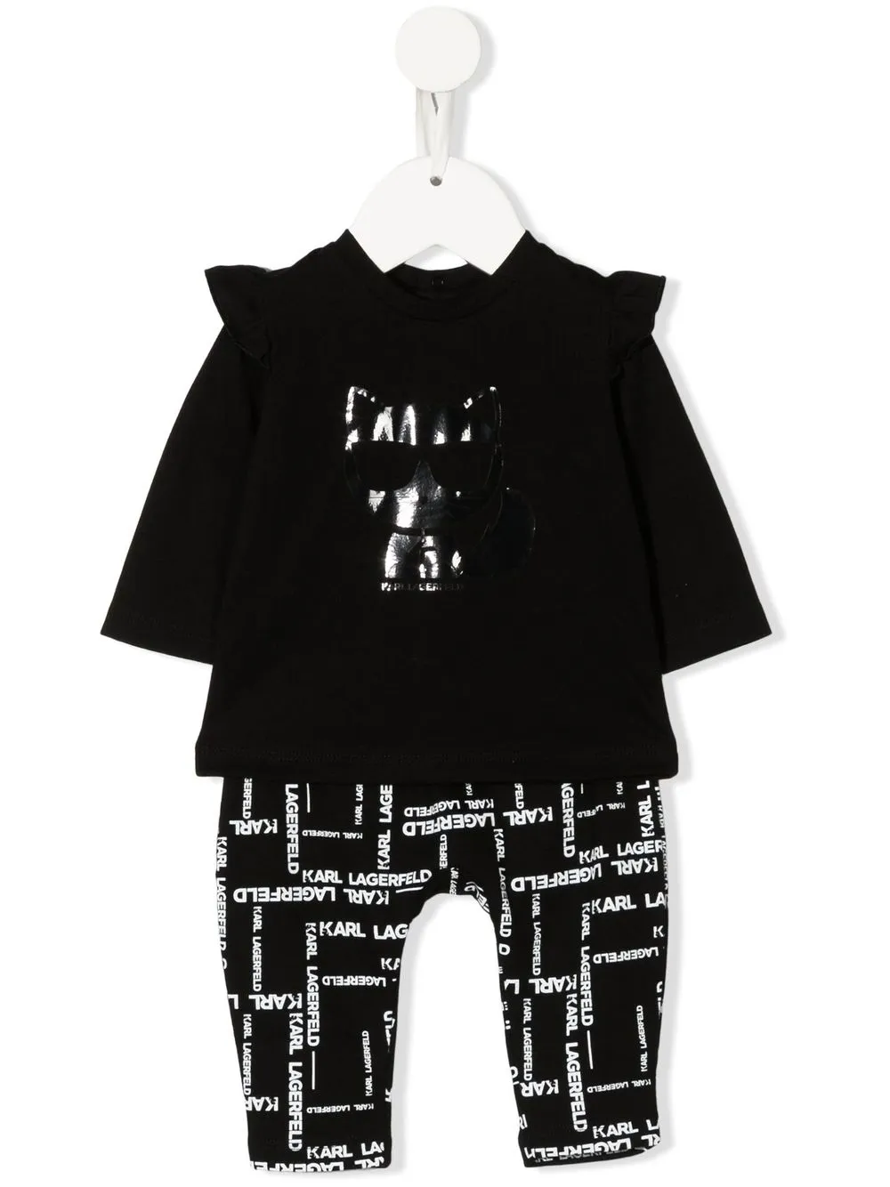 

Karl Lagerfeld Kids pantalones con estampado Choupette - Negro