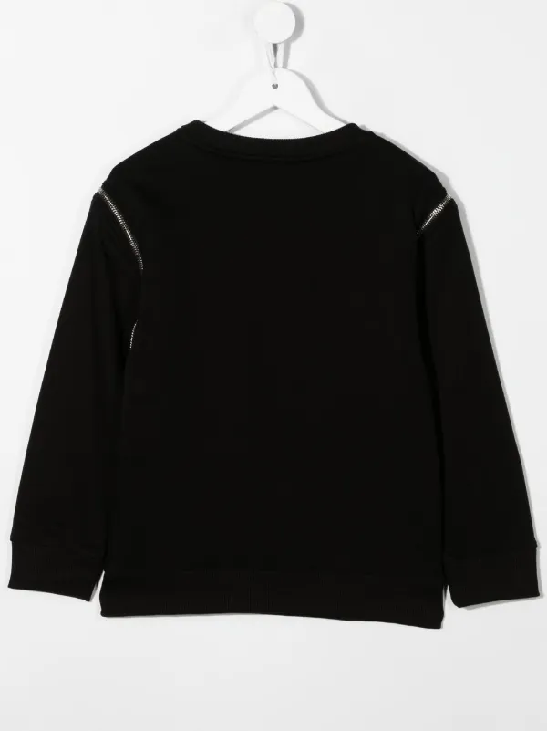 GIVENCHY ジバンシー 黒 トレーナー キッズ Givenchy Kids ジバンシィ・キッズ クルーネック プルオーバー