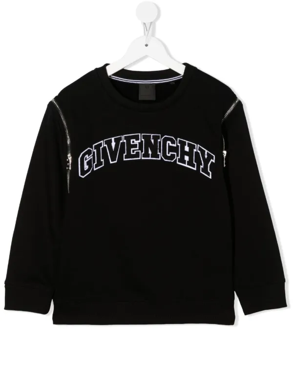 GIVENCHY ジバンシー 黒 トレーナー キッズ Givenchy Kids ジバンシィ・キッズ クルーネック プルオーバー