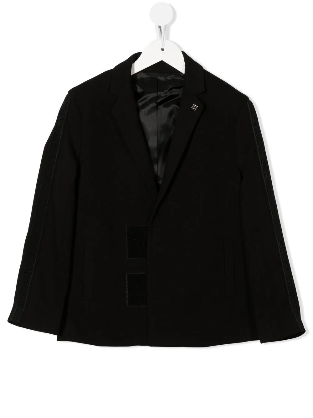 

Givenchy Kids 4G logo-plaque velvet blazer - Black