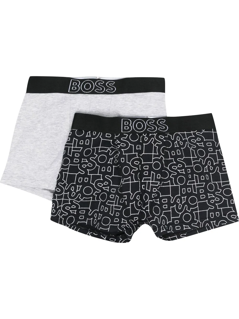 

BOSS Kidswear logo-print boxer set - Black