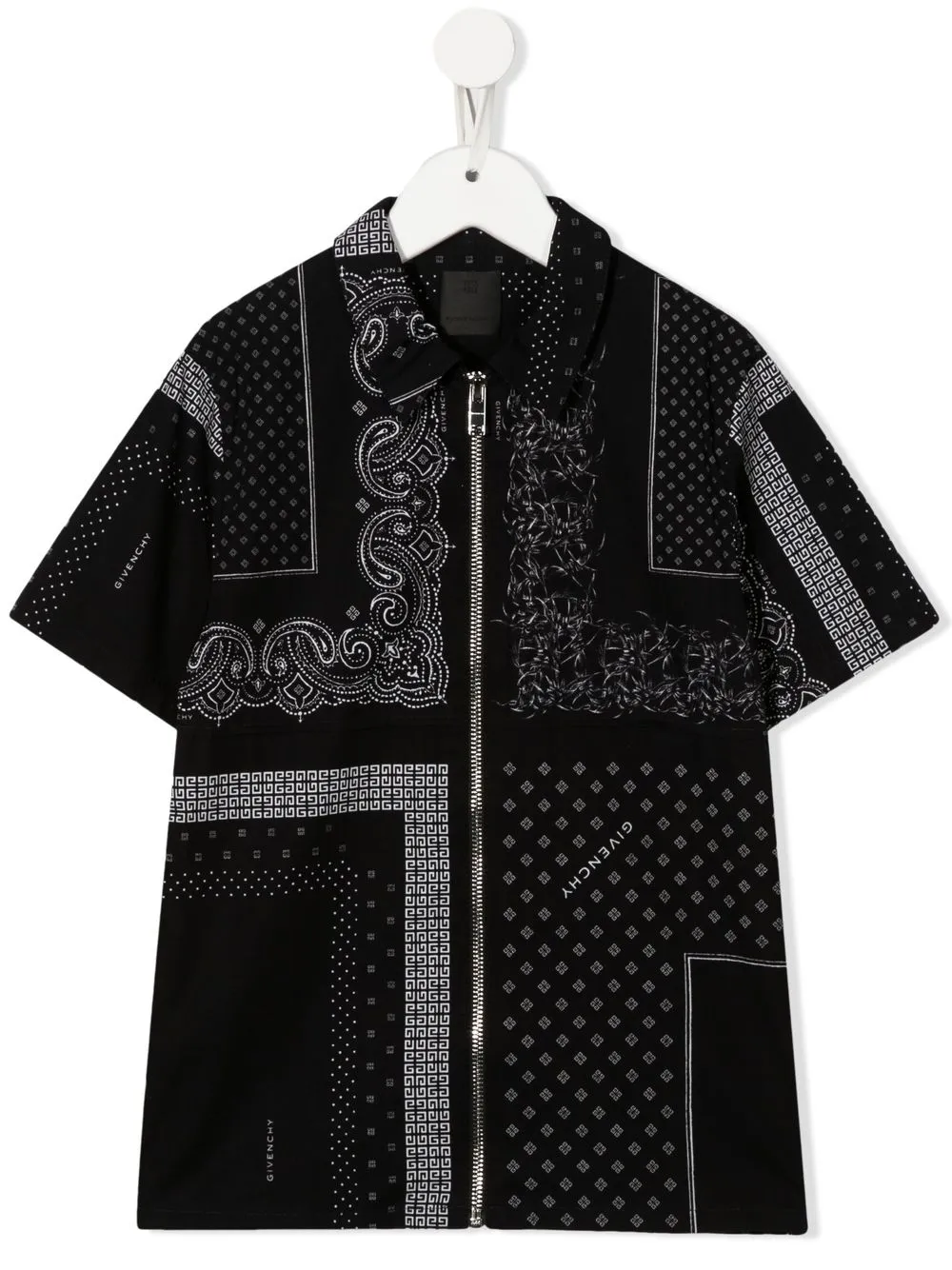 

Givenchy Kids camisa con estampado bandana - Negro