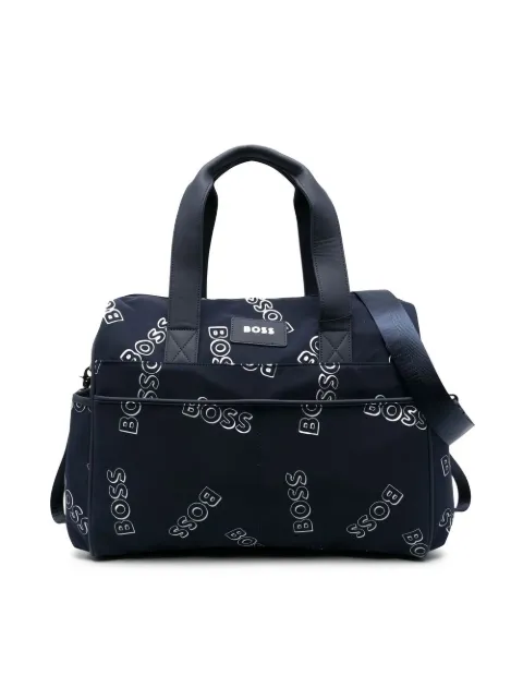 BOSS Kidswear sac à langer à logo imprimé
