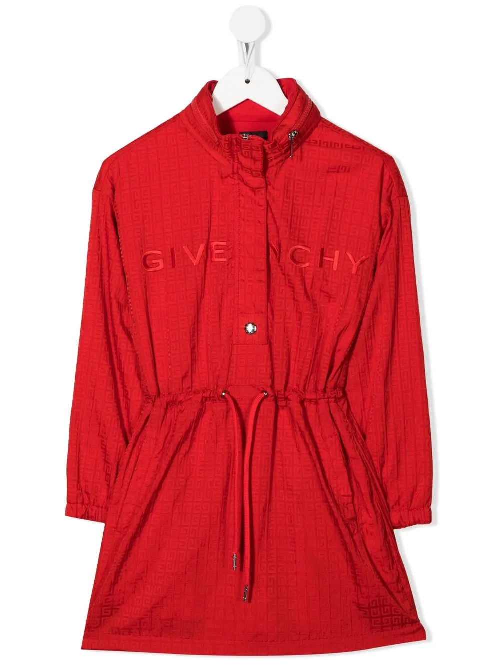 

Givenchy Kids vestido corto con monograma estampado - Rojo