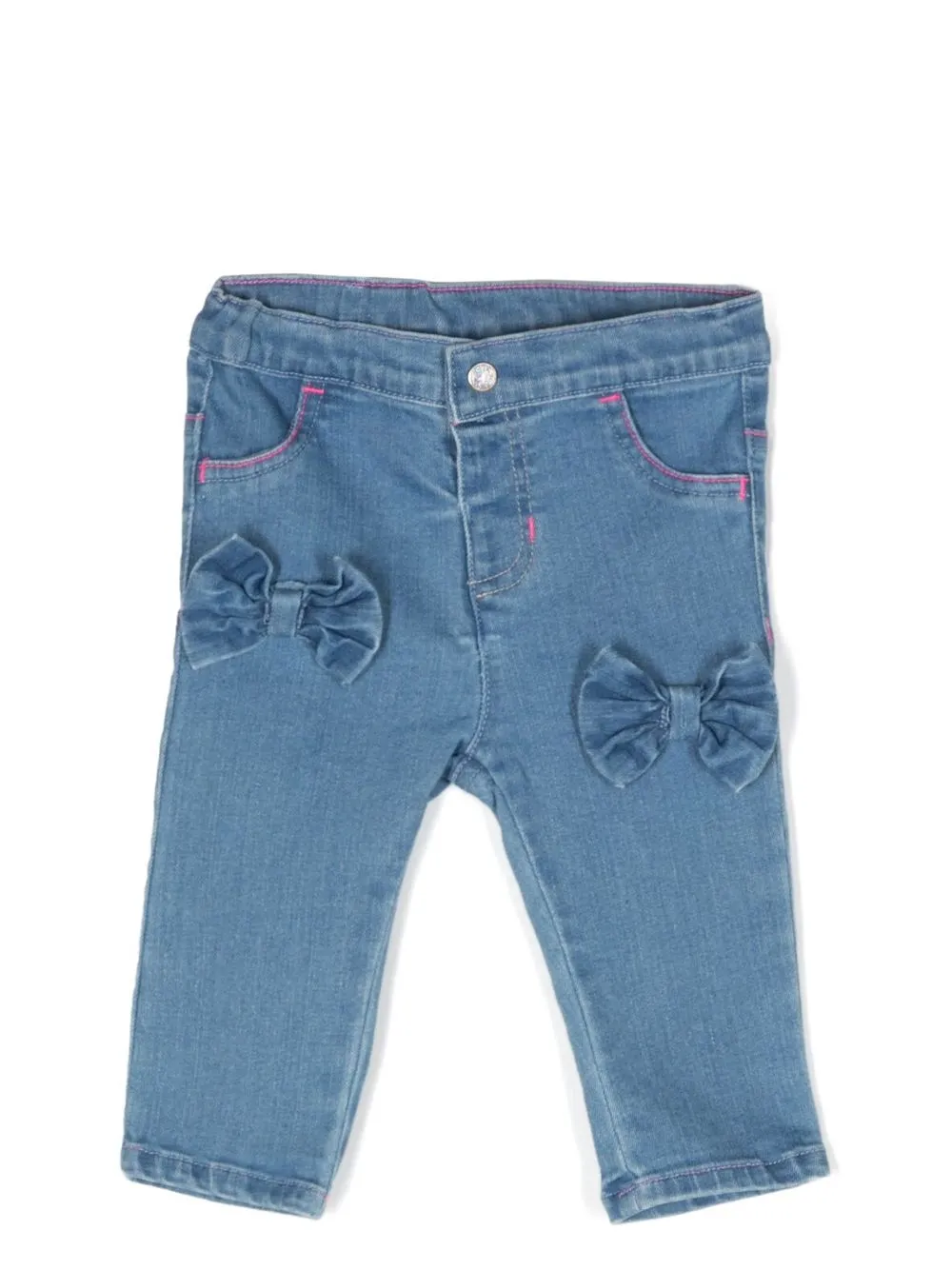 

Billieblush bow-detail denim trousers - Blue