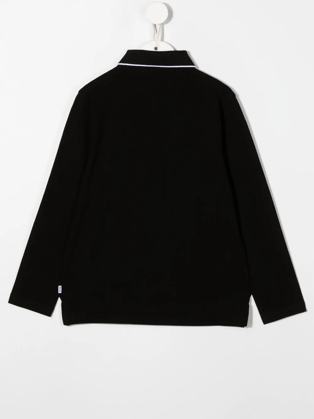 BOSS Kidswear Poloshirt met logoprint - Zwart