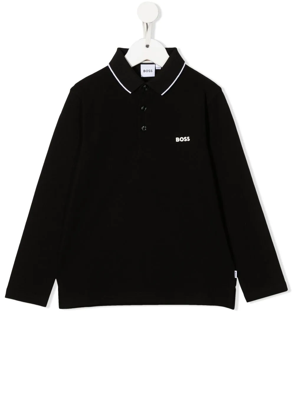 

BOSS Kidswear playera tipo polo con logo estampado - Negro