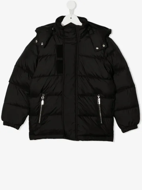 Givenchy Kids 纪梵希 logo印花连帽蓬松夹克