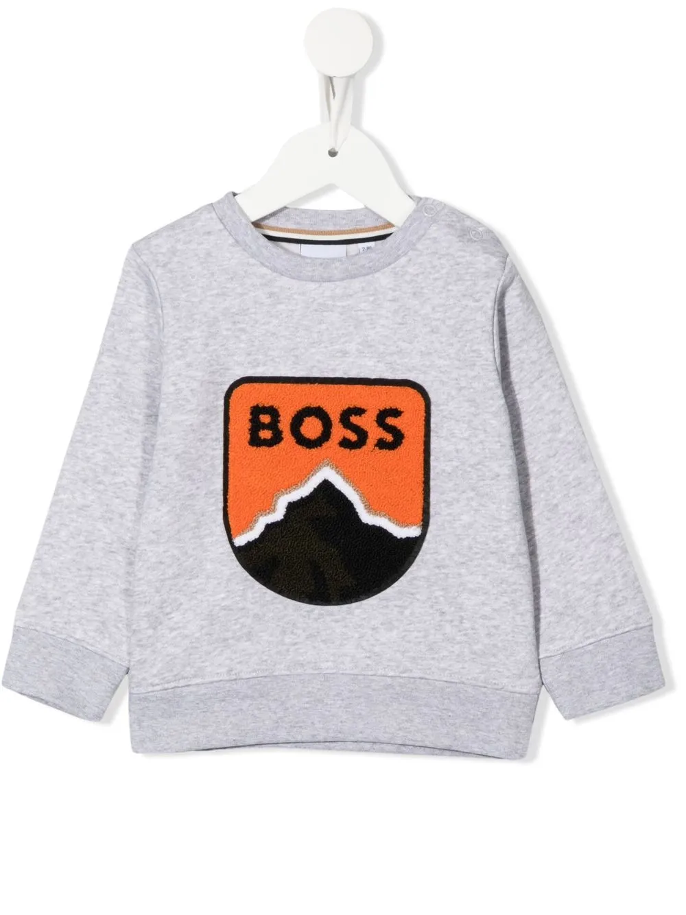 

BOSS Kidswear sudadera con parche del logo - Gris