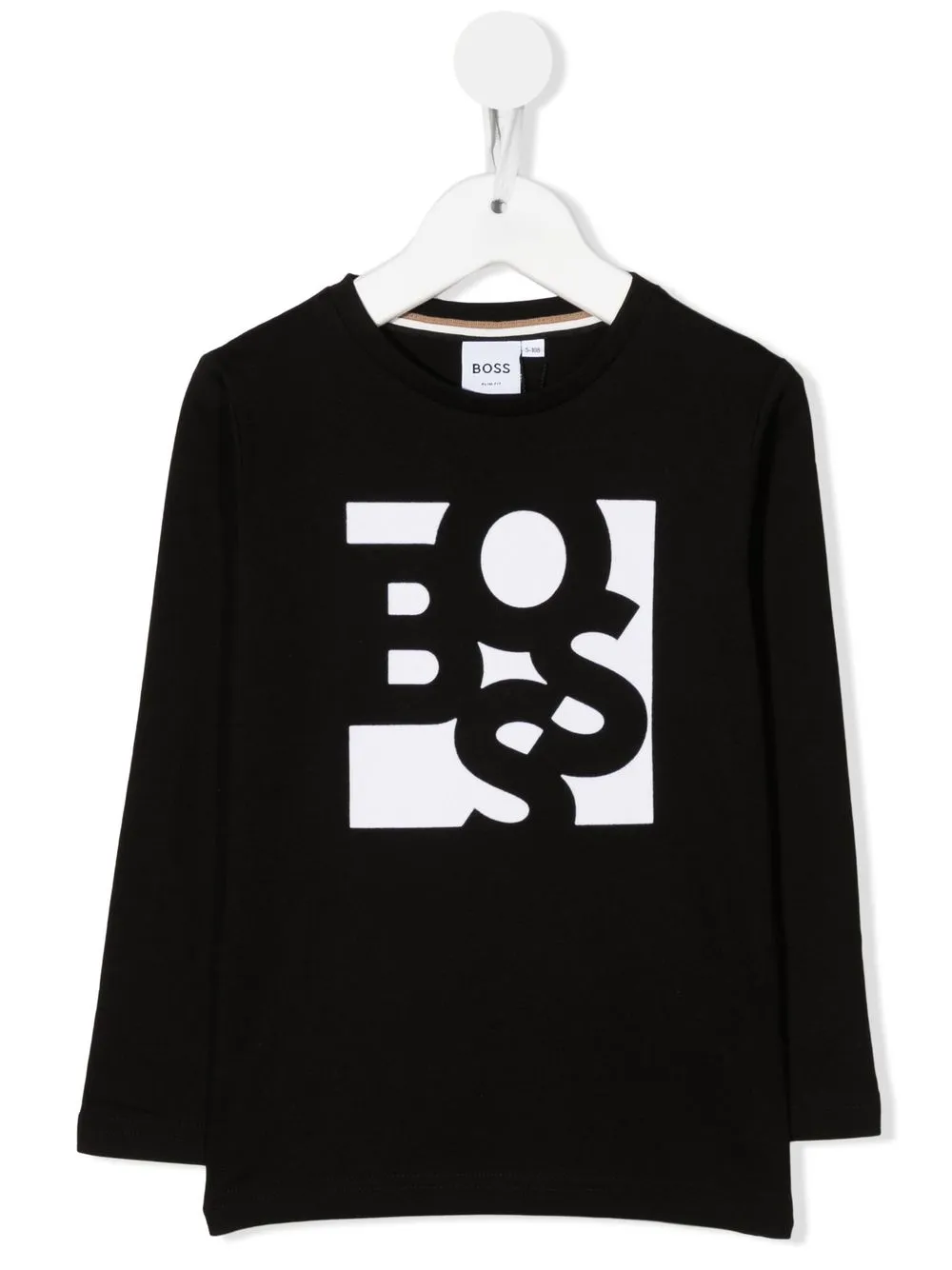 

BOSS Kidswear playera con logo estampado - Negro