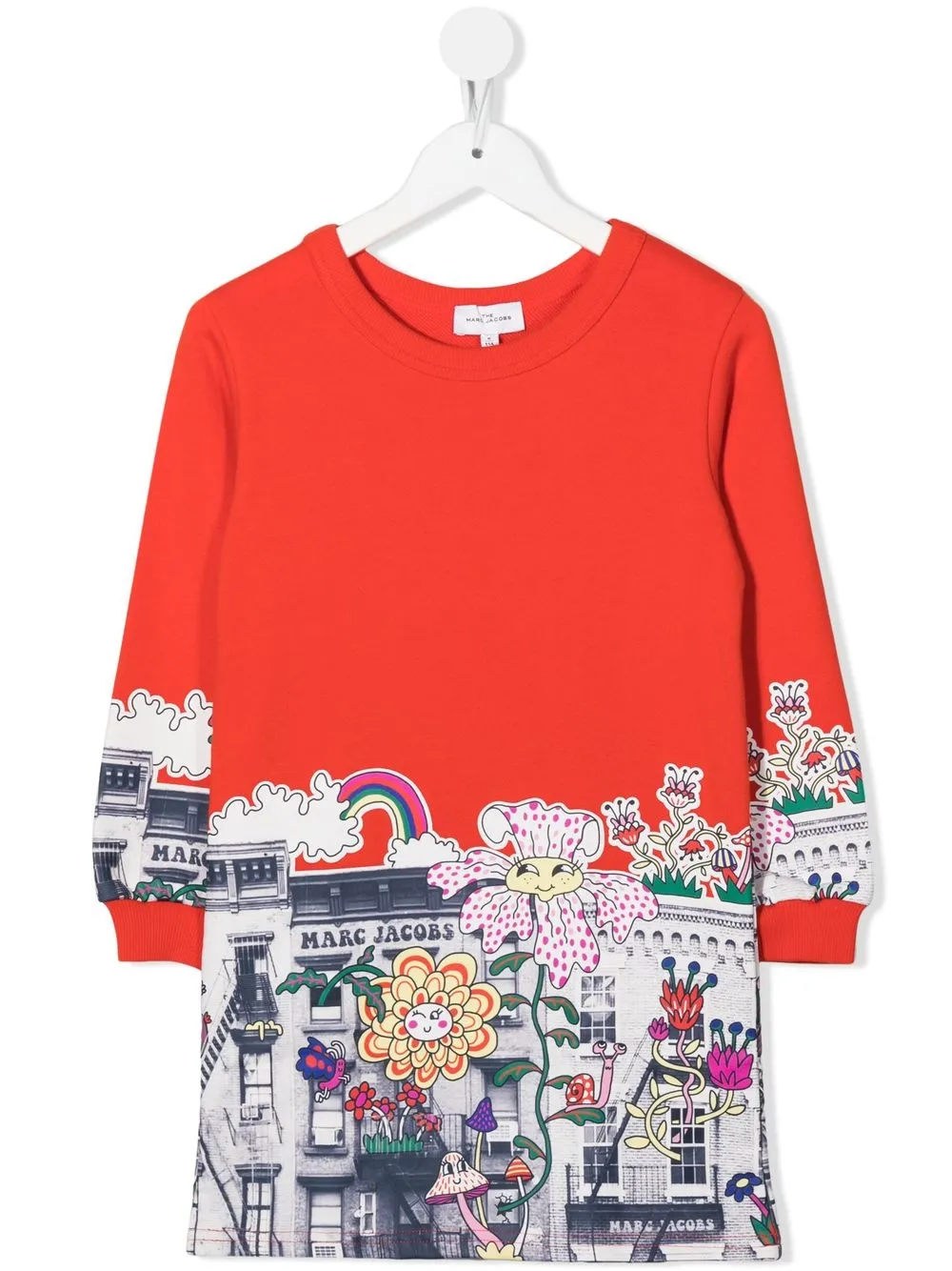 

Marc Jacobs Kids vestido estilo sudadera Cosmic City - Rojo