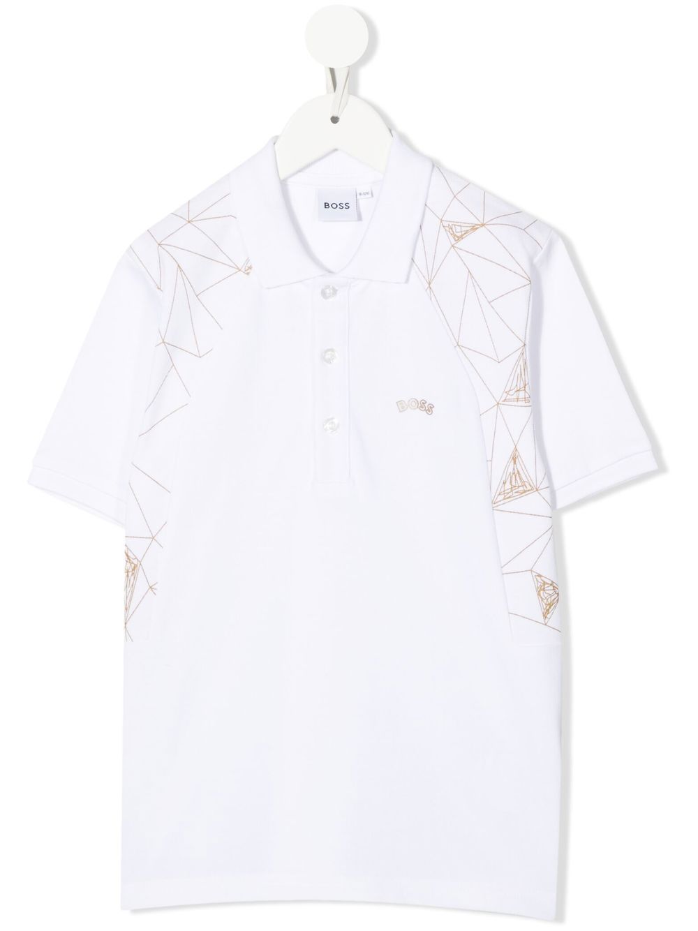 

BOSS Kidswear camisa con estampado geométrico - Blanco