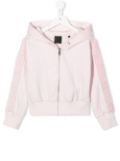 Givenchy Kids zip-up drawstring hoodie - Pink