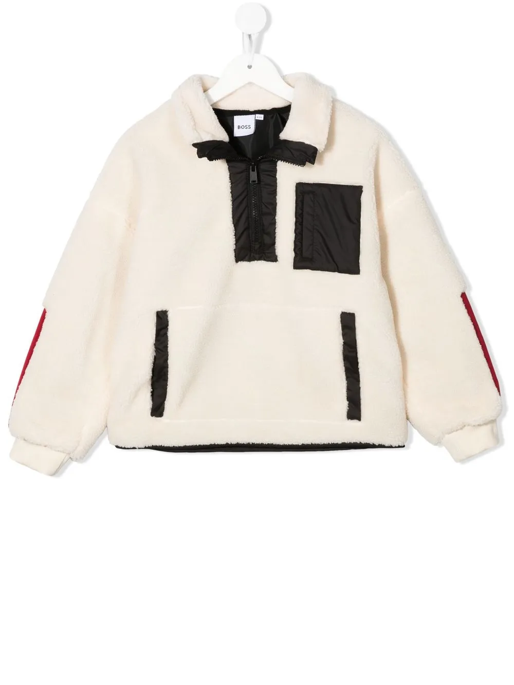 

BOSS Kidswear sudadera de lana artificial - Blanco