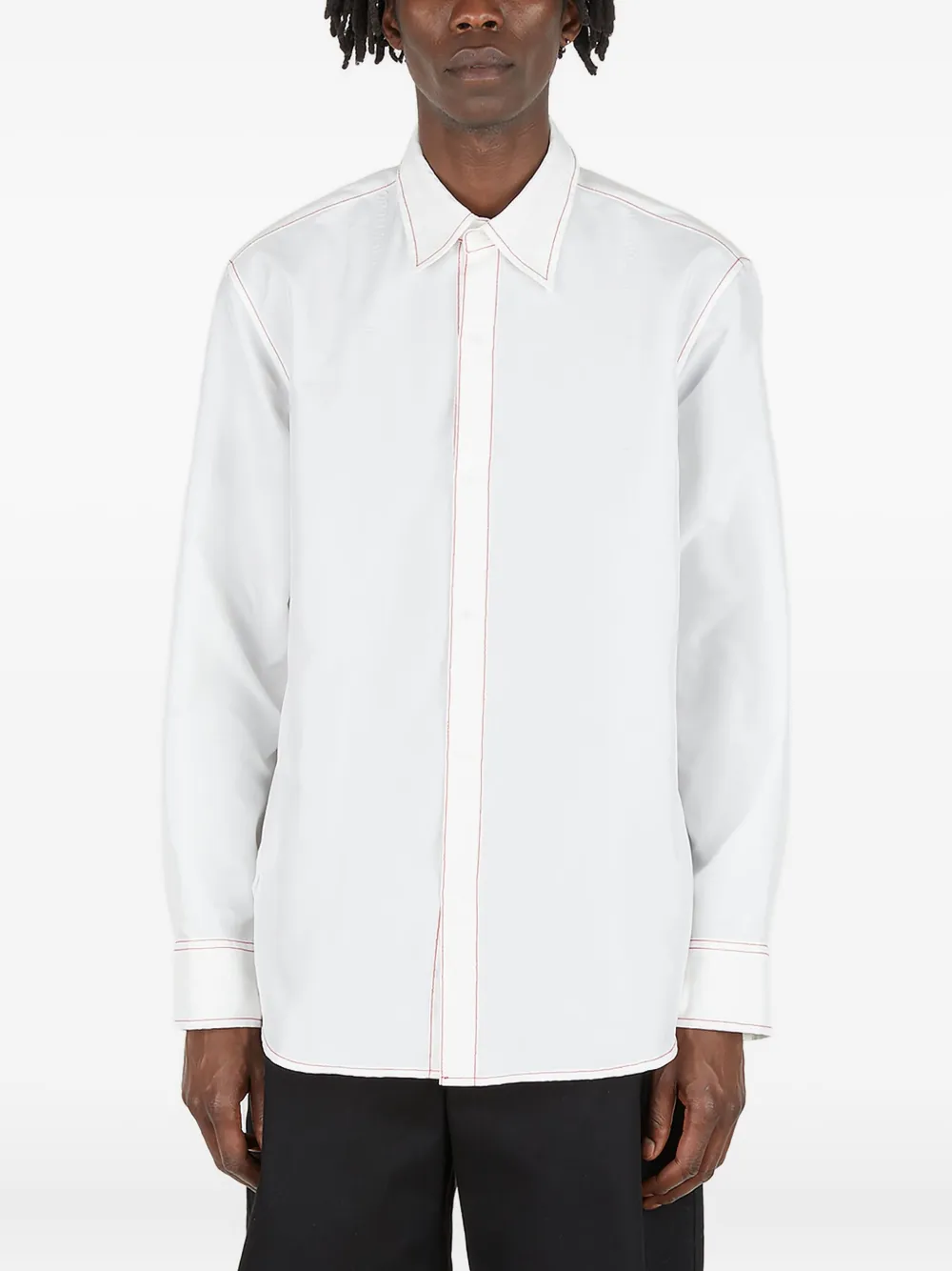 KANGHYUK contrast-stitch shirt | blanc | Image 1