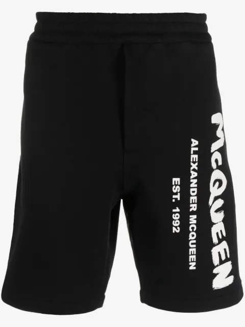 Alexander McQueen logo-print shorts