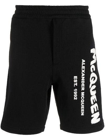 Alexander McQueen - logo-print shorts