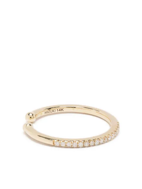 Mizuki 14kt yellow gold Sea of Beauty diamond ear cuff