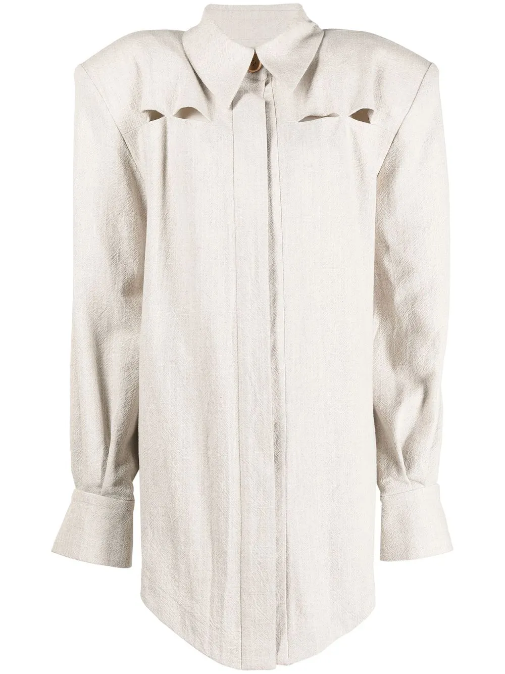 

CONCEPTO sobrecamisa con detalle de aberturas - Neutro