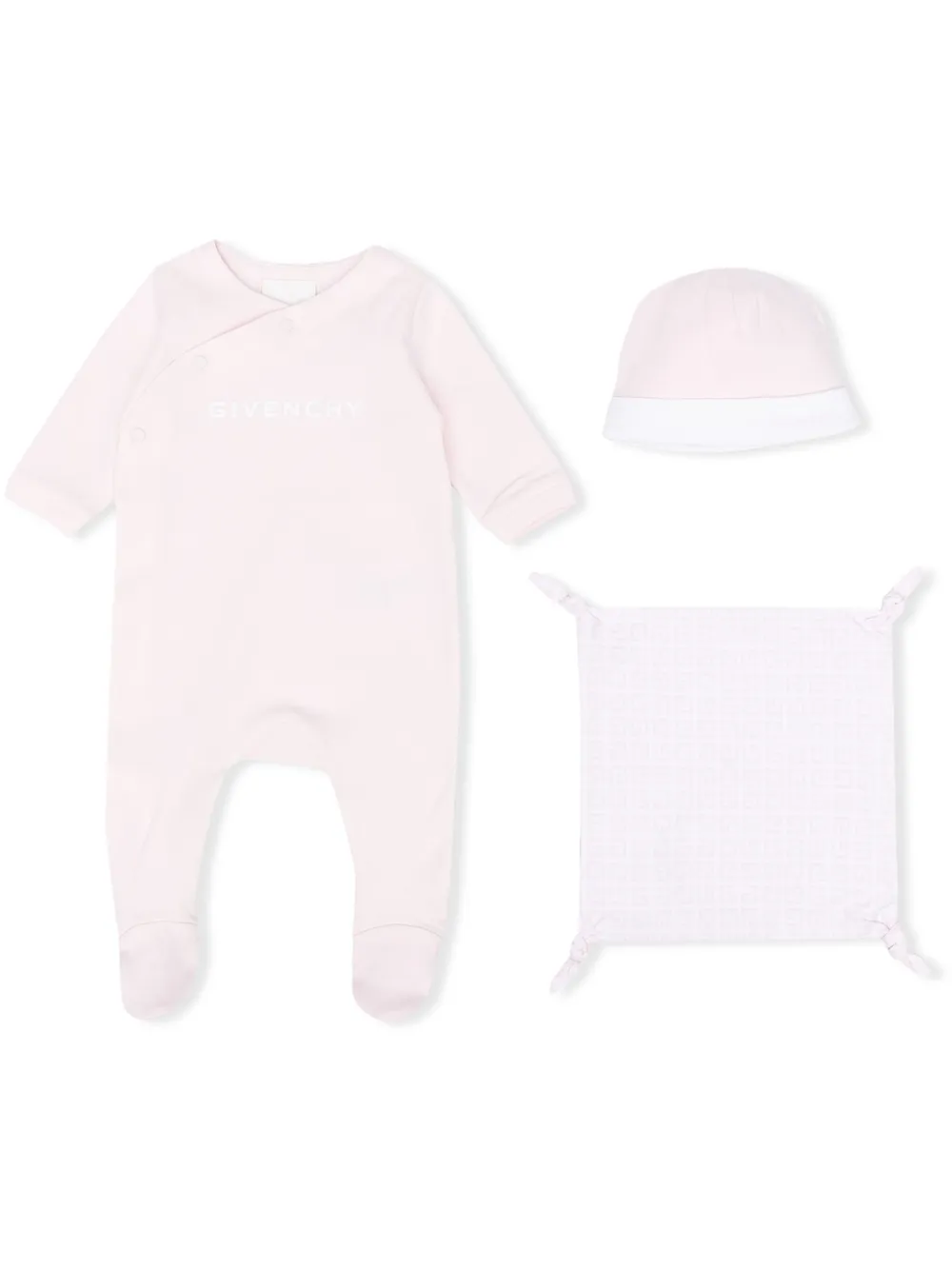 

Givenchy Kids pijama con logo estampado - Rosado