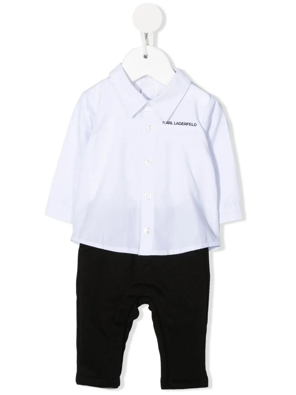 

Karl Lagerfeld Kids pantalones con logo estampado - Blanco