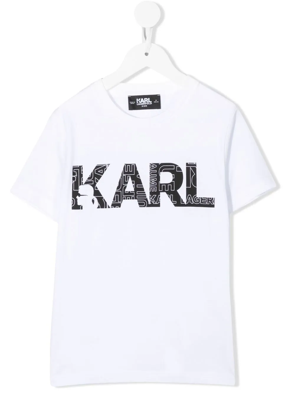 

Karl Lagerfeld Kids playera con logo estampado - Blanco