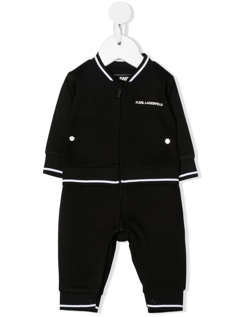 

Karl Lagerfeld Kids Karl logo-print romper - Black