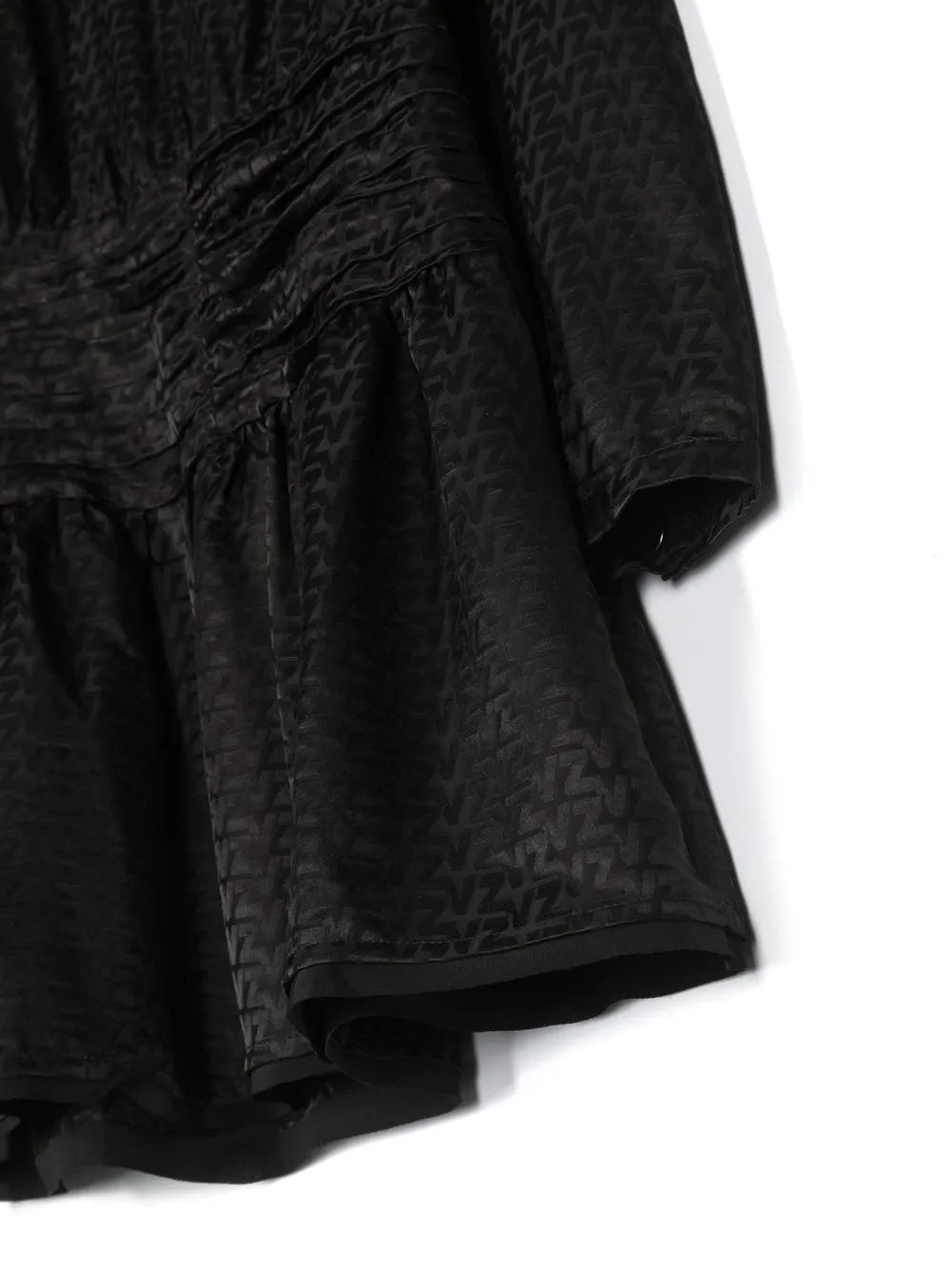  Zadig & Voltaire Kids Drapiertes Jacquard Kleid   Schwarz 