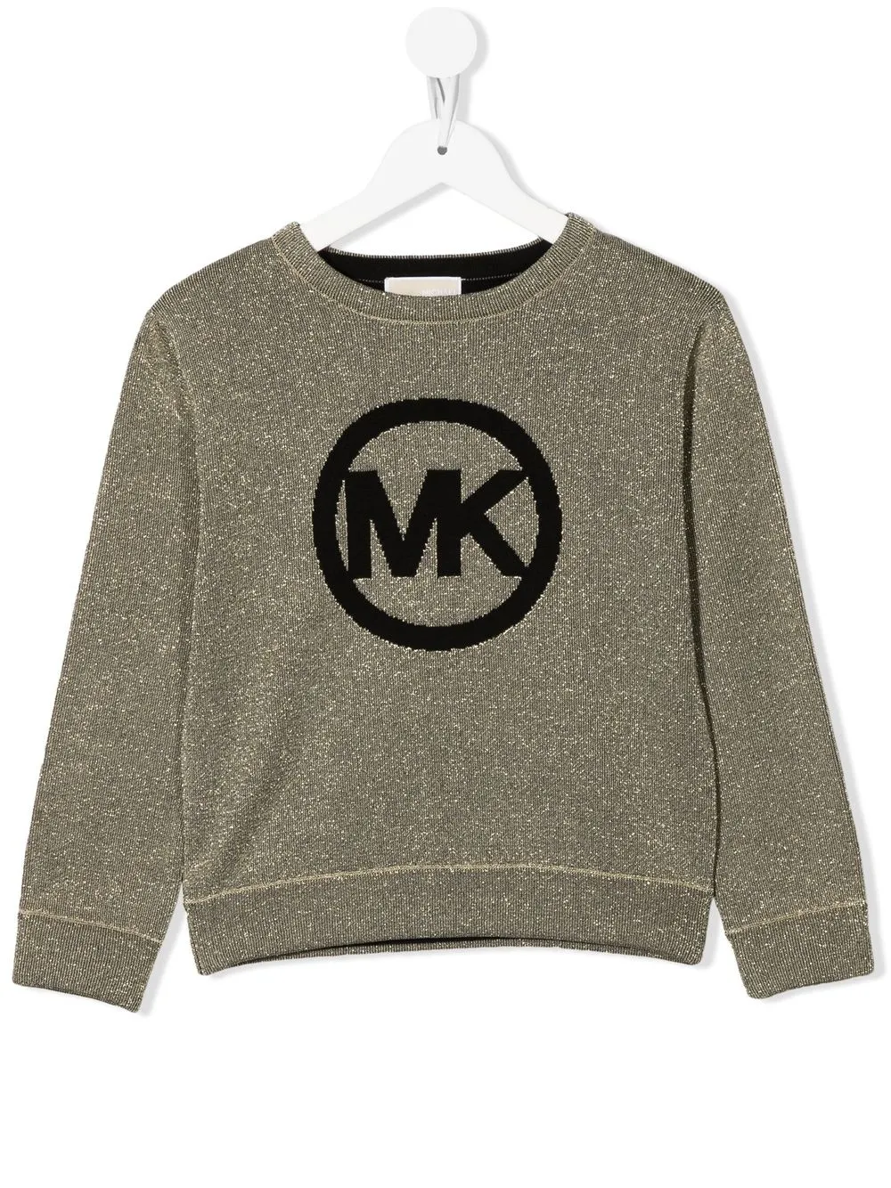 

Michael Kors Kids intarsia-knit logo sweatshirt - Gold