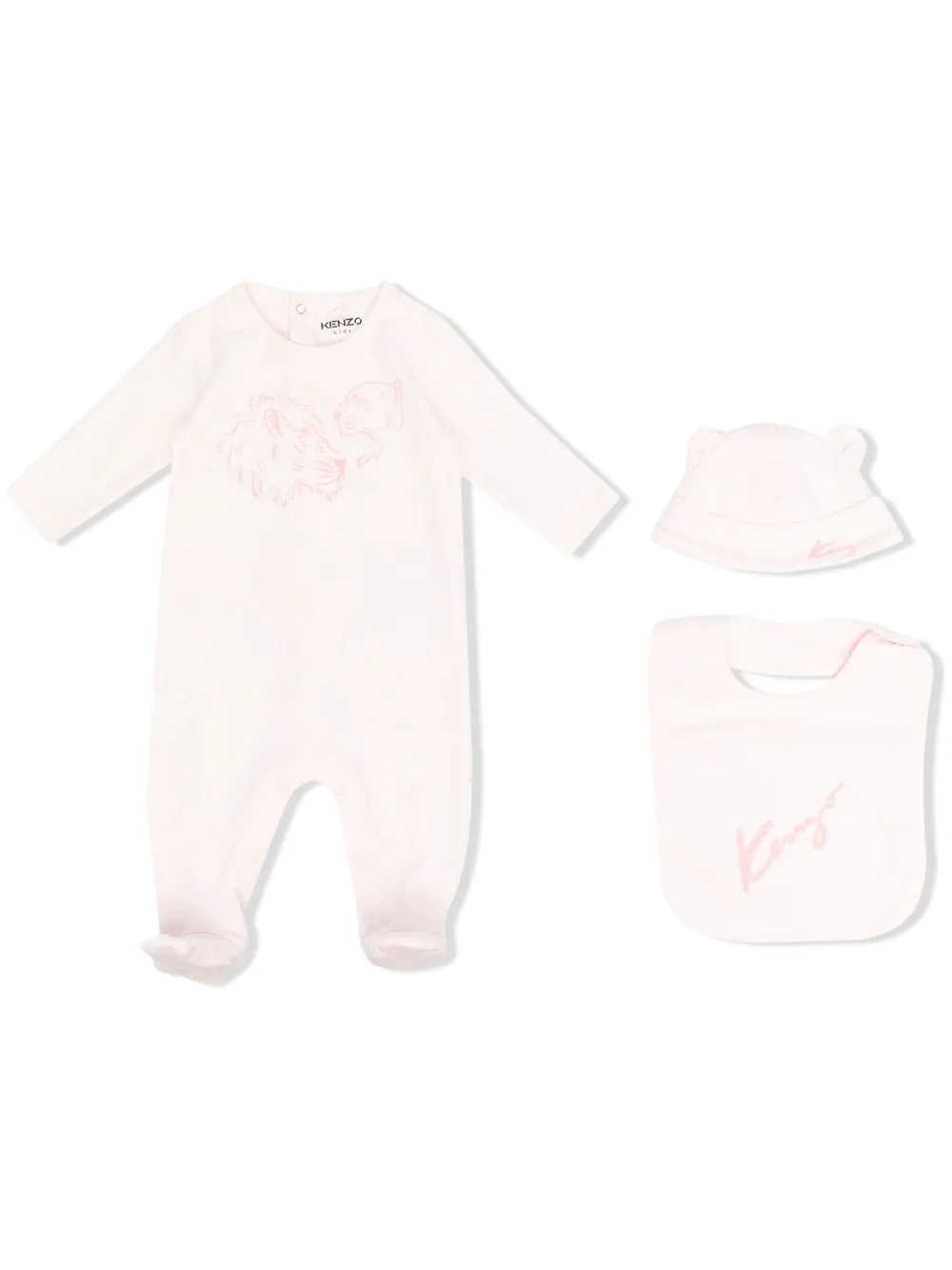 

Kenzo Kids logo-print organic cotton gift set - Pink