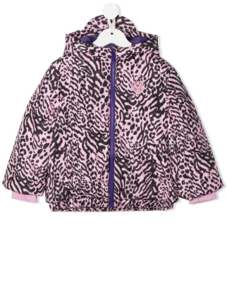 Kenzo Kids Gefutterte Jacke Mit Animal Print Rosa FARFETCH DE