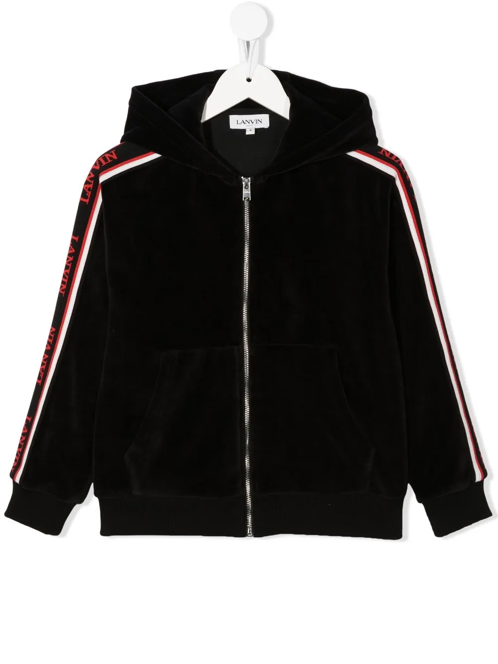 

Lanvin Enfant side stripe-detail hoodie - Black