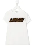 Lanvin Enfant leopard logo-print short-sleeve T-shirt - White