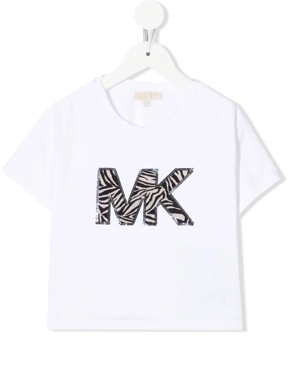 

Michael Kors Kids playera con logo estampado y lentejuelas - Blanco