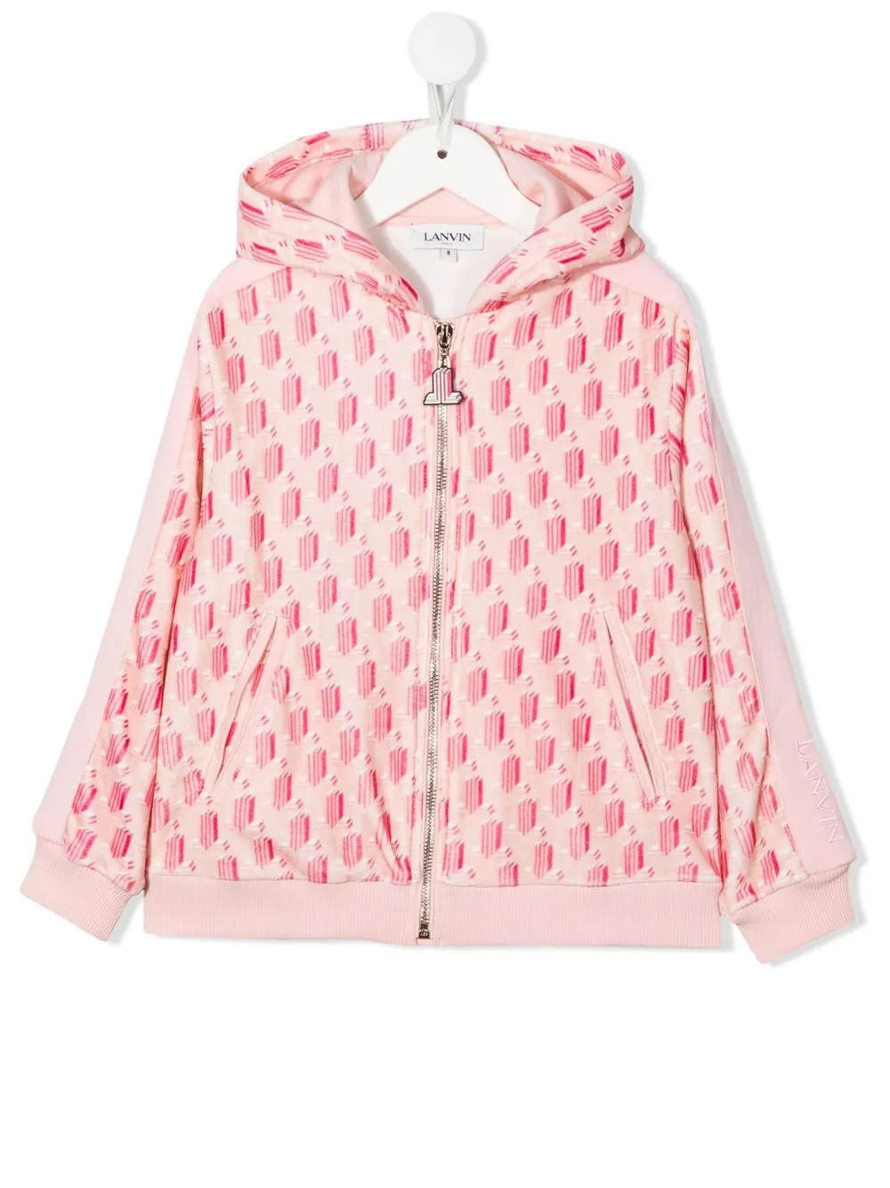 

Lanvin Enfant JL3D-print zip-up hoodie - Pink