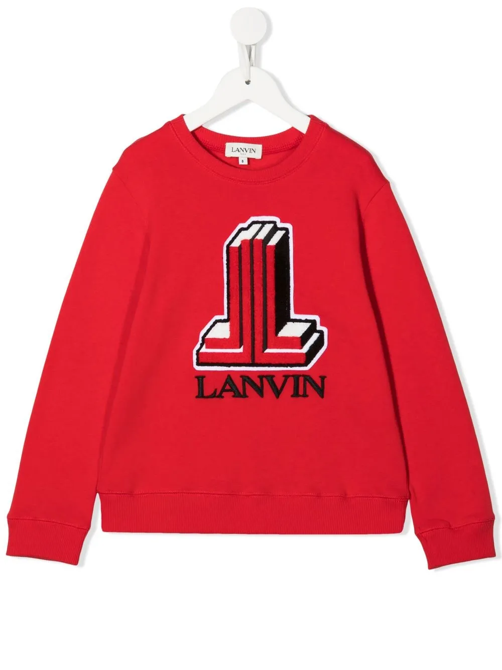 

Lanvin Enfant sudadera con logo bordado - Rojo