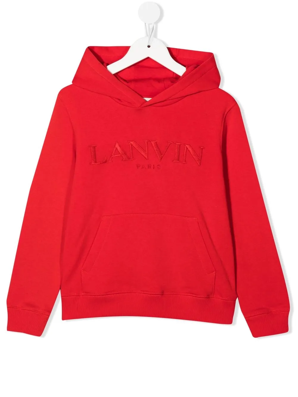 

Lanvin Enfant hoodie con logo bordado - Rojo