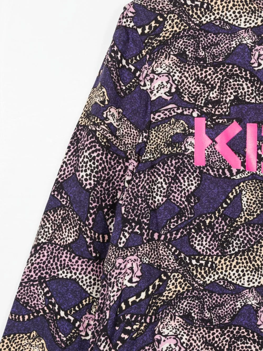  Kenzo Kids Kleid Mit Animal Print   Violett 