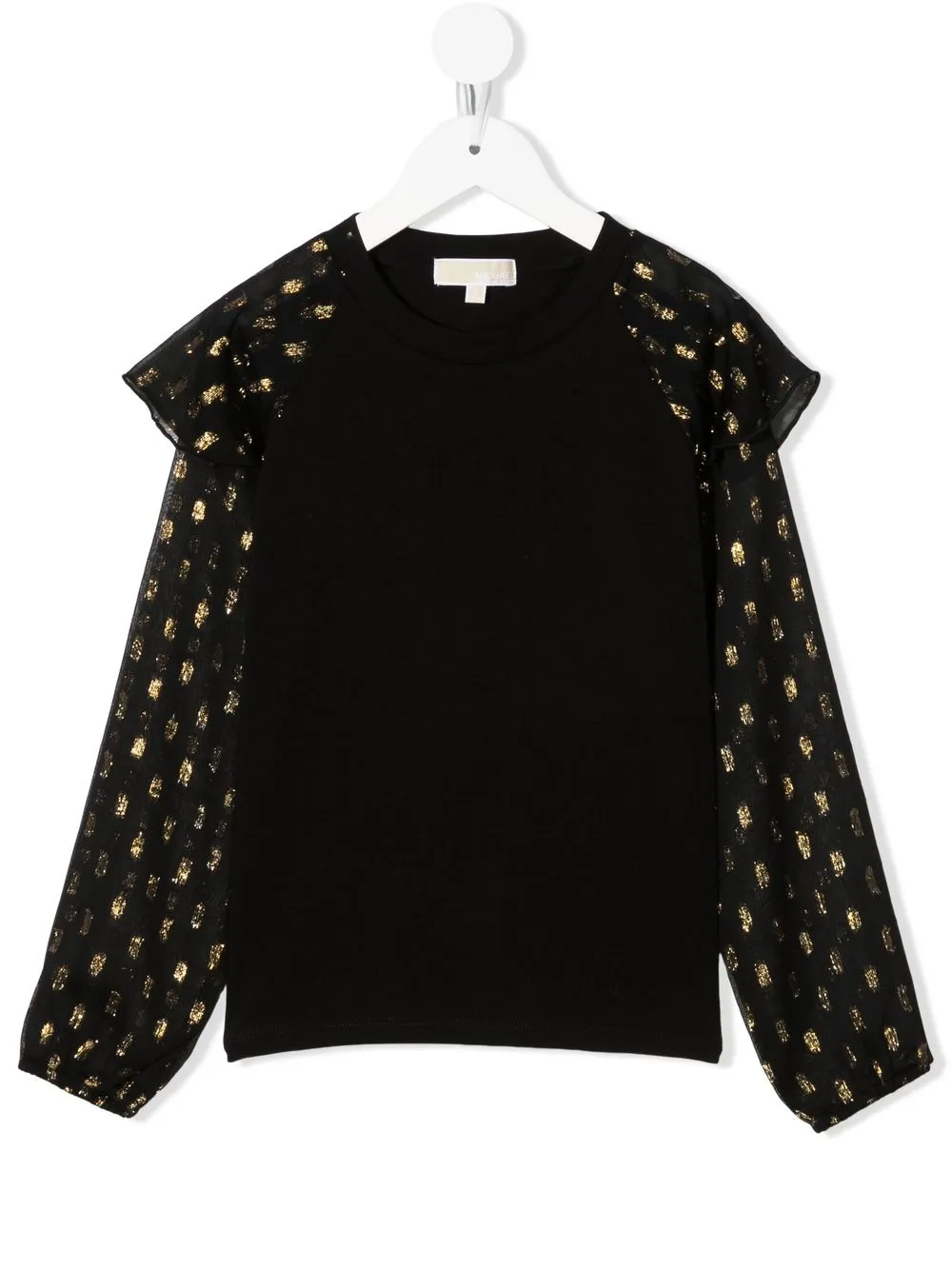 

Michael Kors Kids blusa manga larga con detalle de glitter - Negro