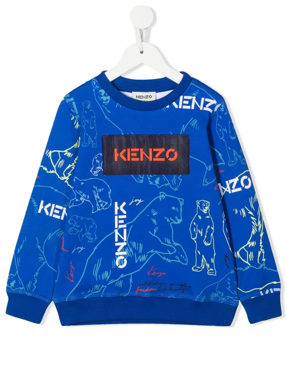 

Kenzo Kids sudadera con animal print - Azul