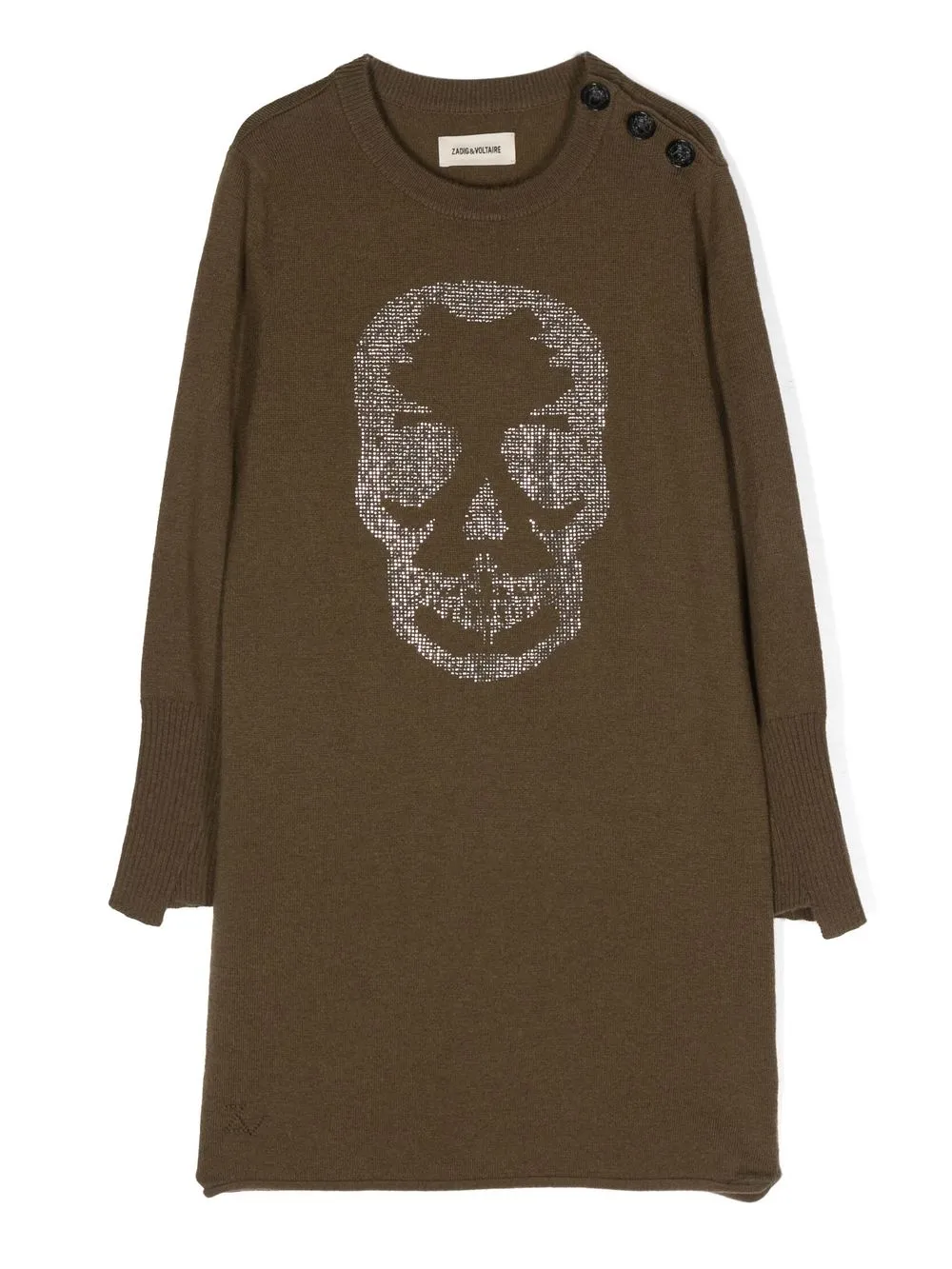 

Zadig & Voltaire Kids chamarra con motivo Skull - Verde