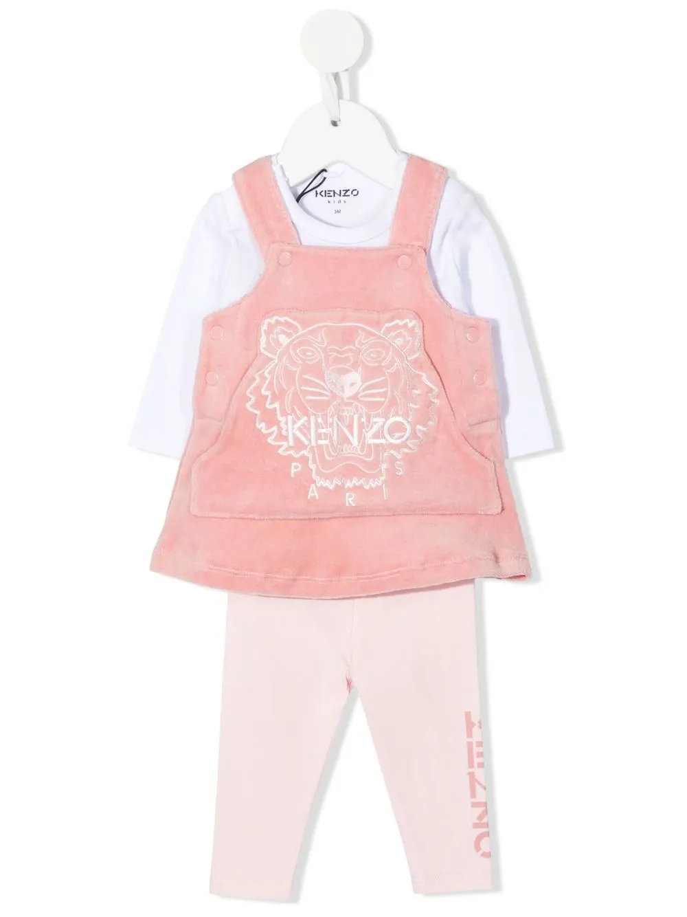 

Kenzo Kids mameluco con motivo Tigre - Rosado