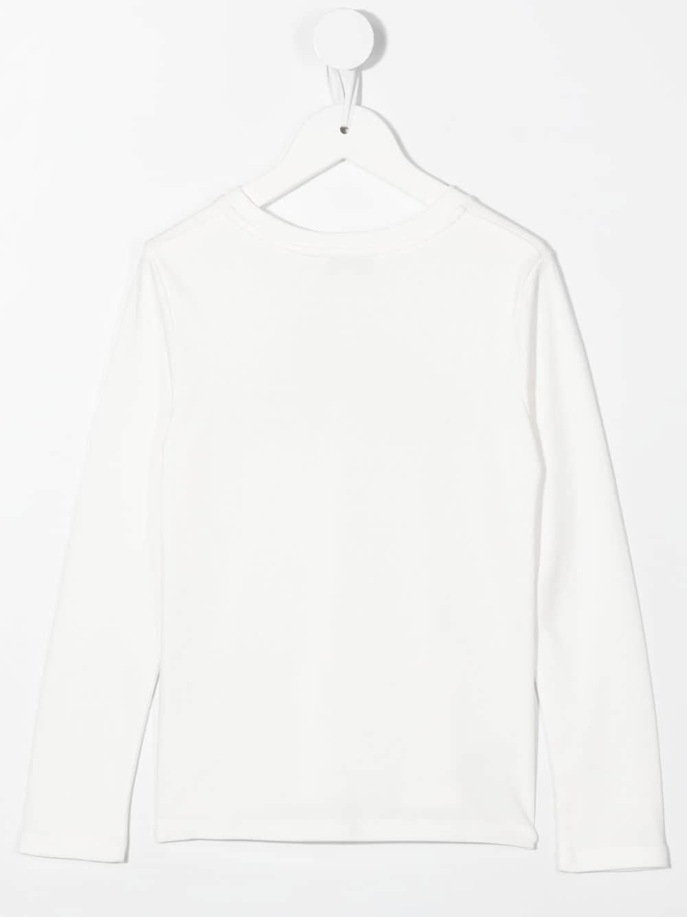 Shop Lanvin Enfant Logo-print Long-sleeve T-shirt In White