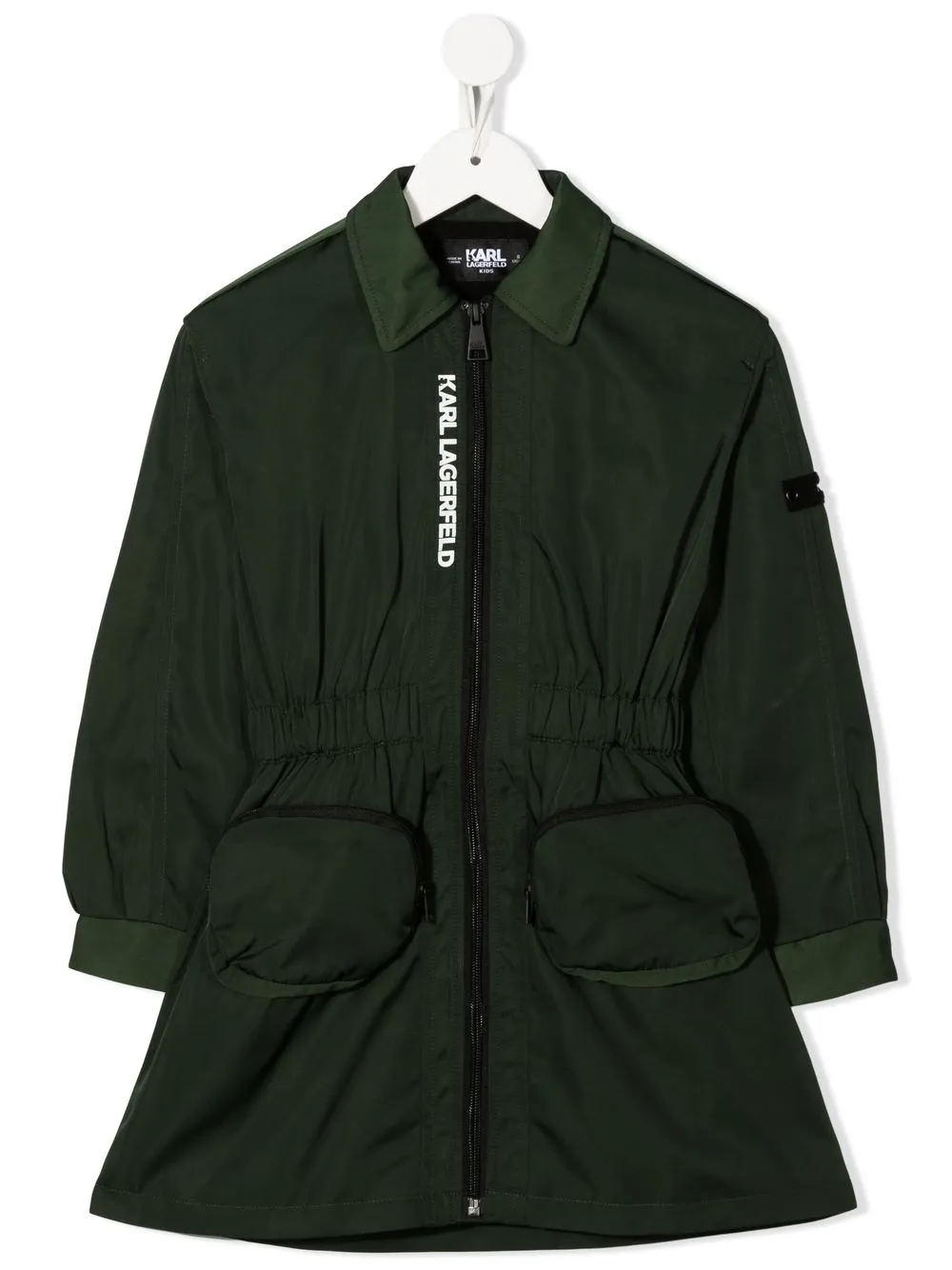 

Karl Lagerfeld Kids vestido con logo y cierre - Verde